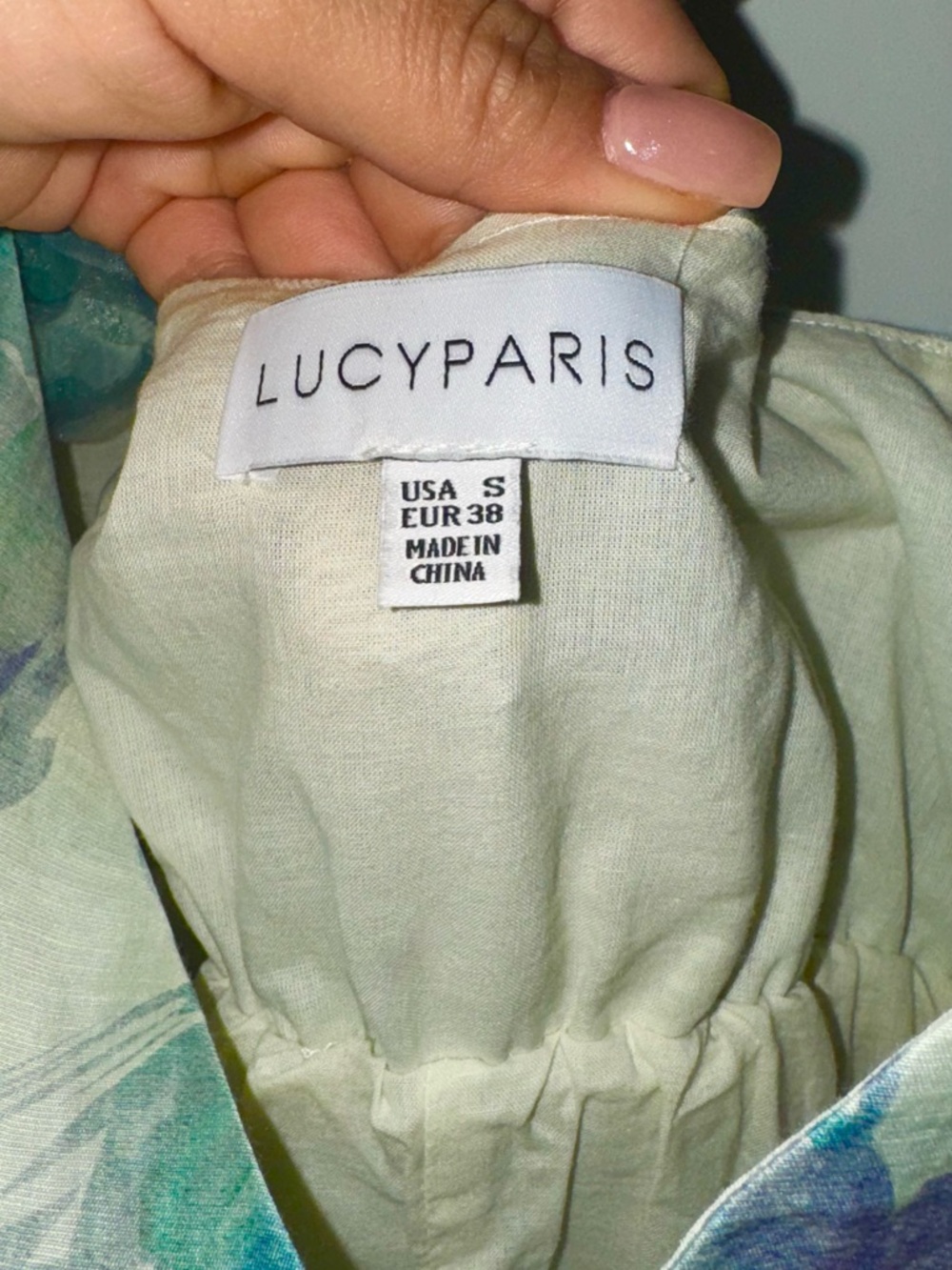 Lucy Paris Blue and Mint Floral Tiered Midi Dress - Picture 3 of 10